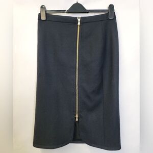 J crew Wool  side zip slit midi skirt
